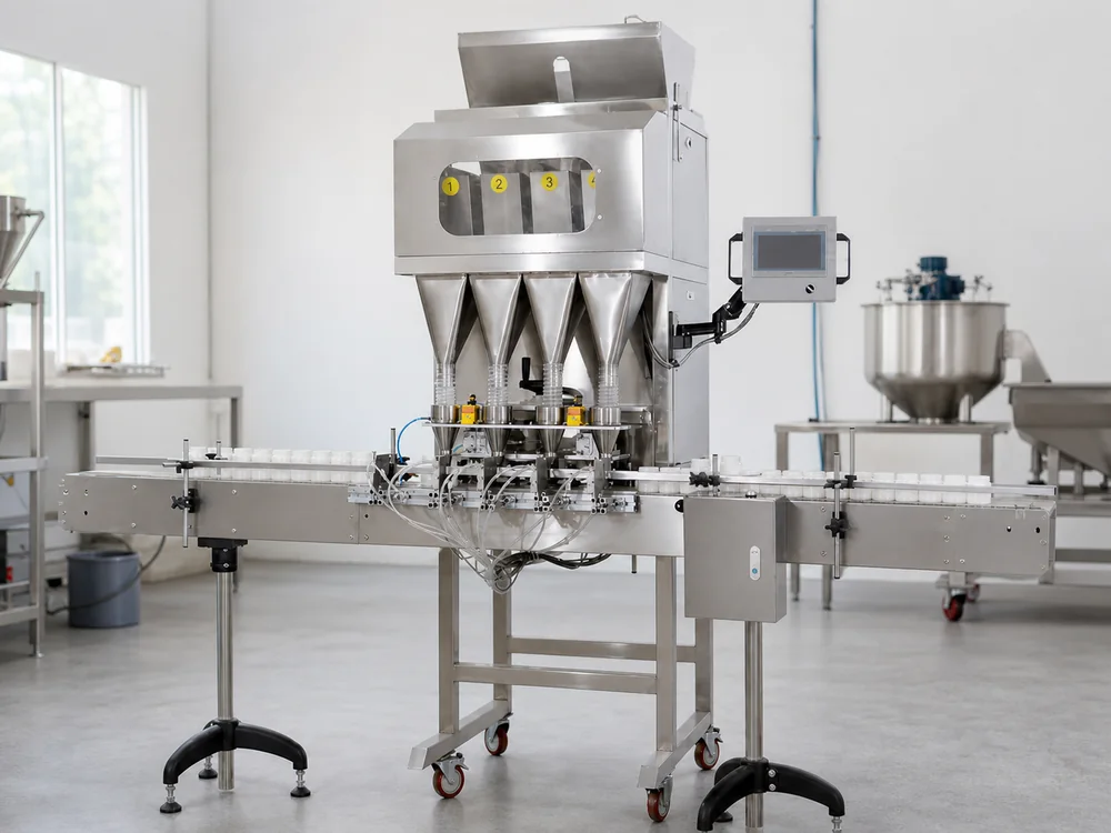 Powder filling machinery arranged for controlled dosing